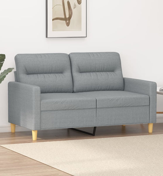 2-Sitzer-Sofa Hellgrau 120 cm Stoff