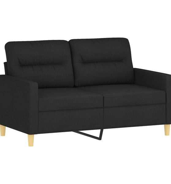 2-Sitzer-Sofa Schwarz 120 cm Stoff