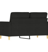 2-Sitzer-Sofa Schwarz 120 cm Stoff