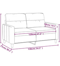 2-Sitzer-Sofa Schwarz 120 cm Stoff