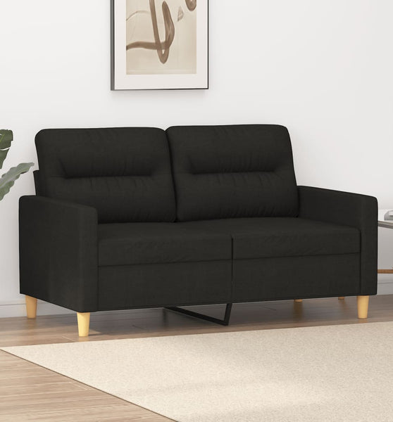 2-Sitzer-Sofa Schwarz 120 cm Stoff