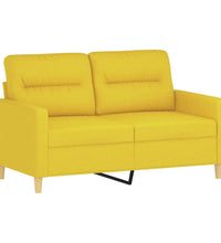2-Sitzer-Sofa Hellgelb 120 cm Stoff