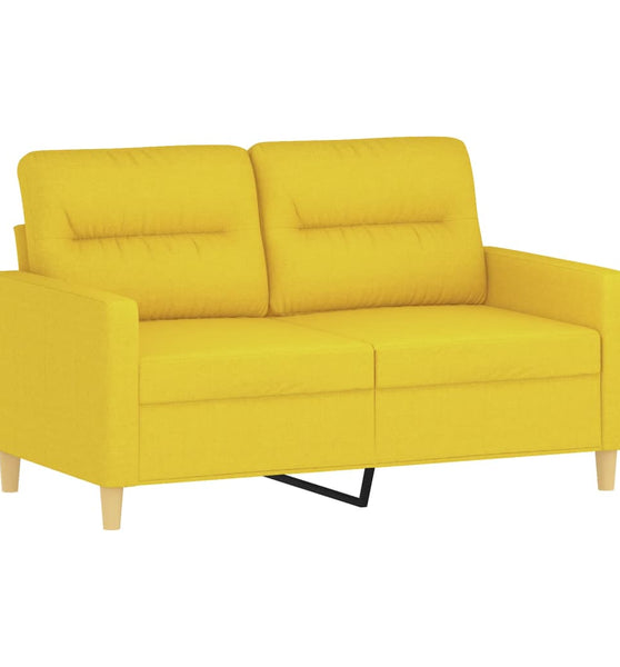 2-Sitzer-Sofa Hellgelb 120 cm Stoff