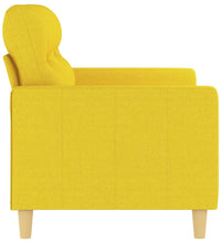 2-Sitzer-Sofa Hellgelb 120 cm Stoff
