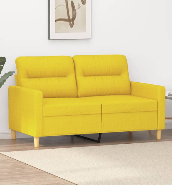 2-Sitzer-Sofa Hellgelb 120 cm Stoff