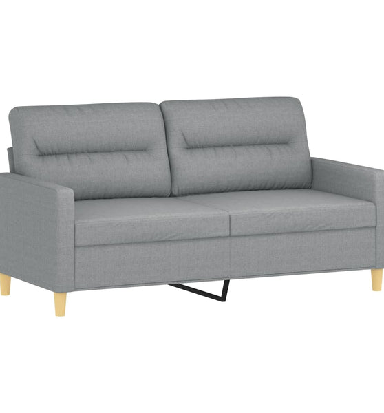 2-Sitzer-Sofa Hellgrau 140 cm Stoff