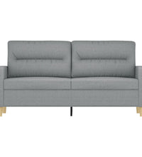 2-Sitzer-Sofa Hellgrau 140 cm Stoff