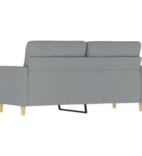 2-Sitzer-Sofa Hellgrau 140 cm Stoff