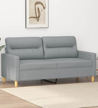 2-Sitzer-Sofa Hellgrau 140 cm Stoff