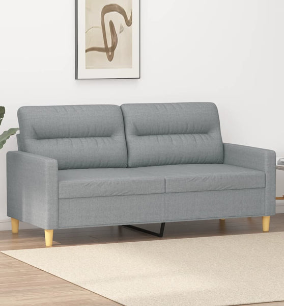 2-Sitzer-Sofa Hellgrau 140 cm Stoff