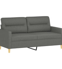 2-Sitzer-Sofa Dunkelgrau 140 cm Stoff