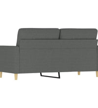 2-Sitzer-Sofa Dunkelgrau 140 cm Stoff