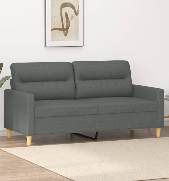 2-Sitzer-Sofa Dunkelgrau 140 cm Stoff