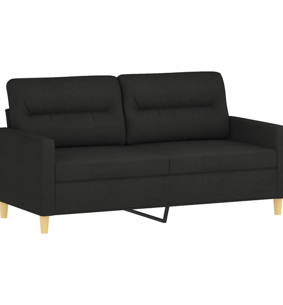 2-Sitzer-Sofa Schwarz 140 cm Stoff