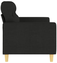 2-Sitzer-Sofa Schwarz 140 cm Stoff