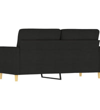 2-Sitzer-Sofa Schwarz 140 cm Stoff