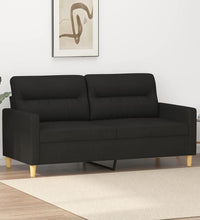 2-Sitzer-Sofa Schwarz 140 cm Stoff