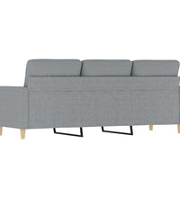 3-Sitzer-Sofa Hellgrau 180 cm Stoff