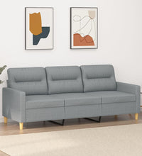 3-Sitzer-Sofa Hellgrau 180 cm Stoff