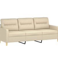 3-Sitzer-Sofa Creme 180 cm Stoff