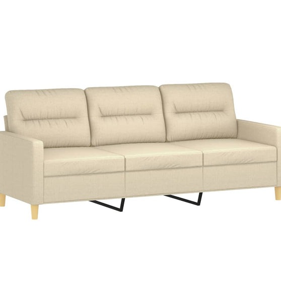 3-Sitzer-Sofa Creme 180 cm Stoff