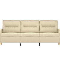 3-Sitzer-Sofa Creme 180 cm Stoff