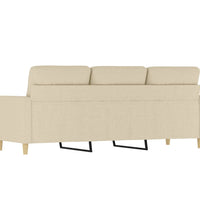 3-Sitzer-Sofa Creme 180 cm Stoff