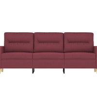 3-Sitzer-Sofa Weinrot 180 cm Stoff
