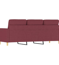 3-Sitzer-Sofa Weinrot 180 cm Stoff