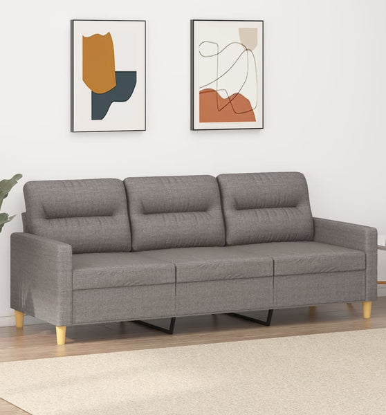 3-Sitzer-Sofa Taupe 180 cm Stoff