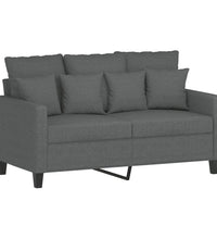 2-Sitzer-Sofa Dunkelgrau 120 cm Stoff