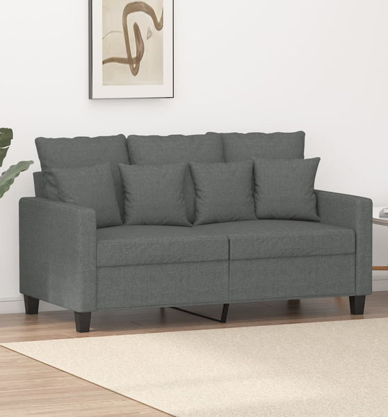 2-Sitzer-Sofa Dunkelgrau 120 cm Stoff