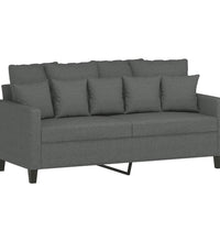 2-Sitzer-Sofa Dunkelgrau 140 cm Stoff