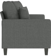 2-Sitzer-Sofa Dunkelgrau 140 cm Stoff