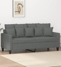 2-Sitzer-Sofa Dunkelgrau 140 cm Stoff