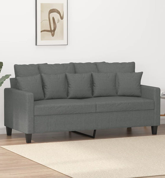 2-Sitzer-Sofa Dunkelgrau 140 cm Stoff