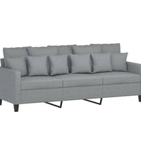 3-Sitzer-Sofa Hellgrau 180 cm Stoff