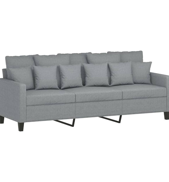 3-Sitzer-Sofa Hellgrau 180 cm Stoff