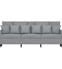 3-Sitzer-Sofa Hellgrau 180 cm Stoff