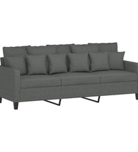 3-Sitzer-Sofa Dunkelgrau 180 cm Stoff