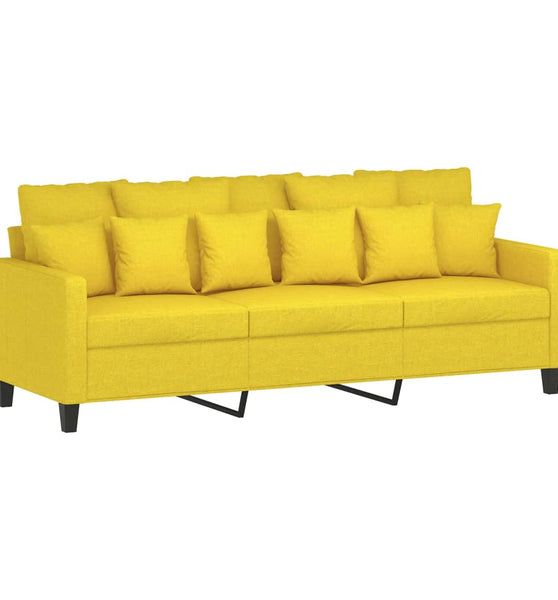 3-Sitzer-Sofa Hellgelb 180 cm Stoff