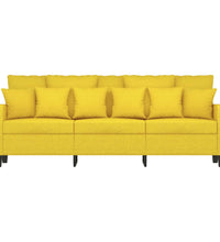 3-Sitzer-Sofa Hellgelb 180 cm Stoff
