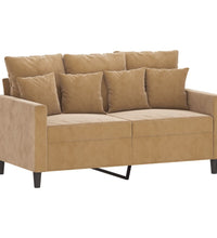 2-Sitzer-Sofa Braun 120 cm Samt