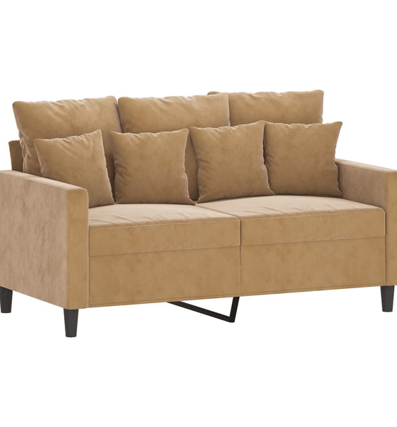 2-Sitzer-Sofa Braun 120 cm Samt