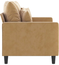 2-Sitzer-Sofa Braun 120 cm Samt