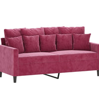2-Sitzer-Sofa Weinrot 140 cm Samt