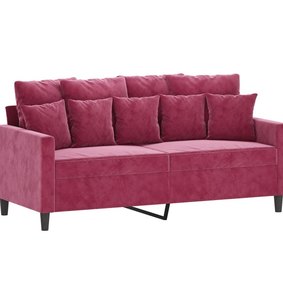 2-Sitzer-Sofa Weinrot 140 cm Samt