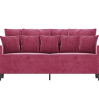2-Sitzer-Sofa Weinrot 140 cm Samt