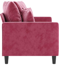 2-Sitzer-Sofa Weinrot 140 cm Samt