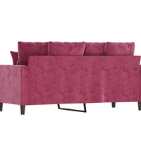 2-Sitzer-Sofa Weinrot 140 cm Samt